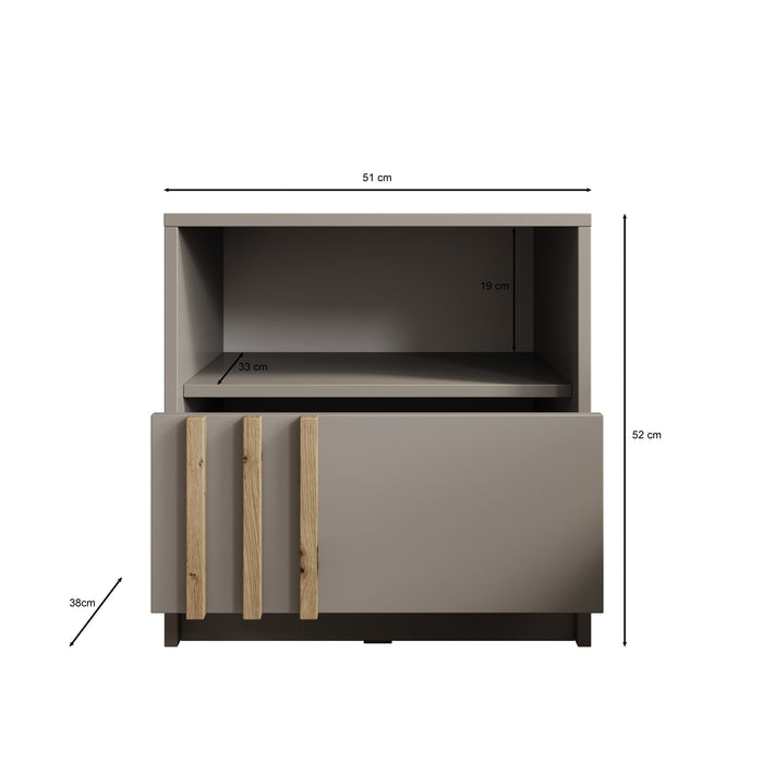 Meubella - Nachtkastje Nauru - Beige