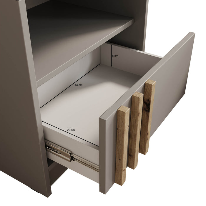 Meubella - Nachtkastje Nauru - Beige