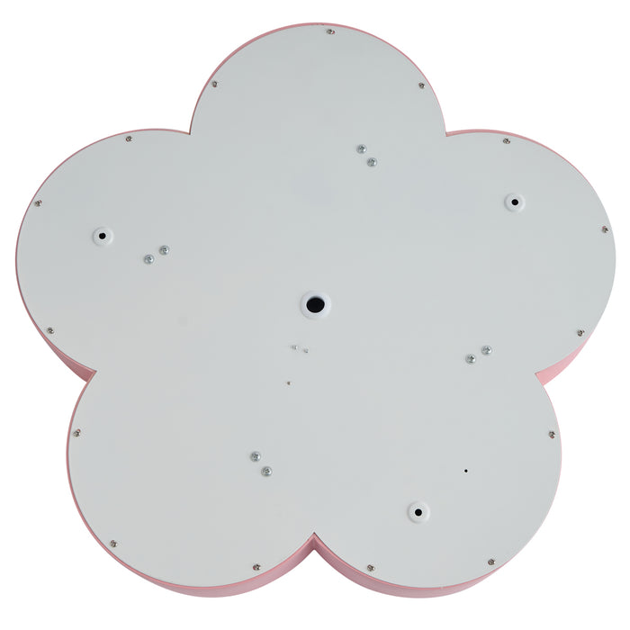 QAZQA Kinder plafondlamp roze met wit - Lucille