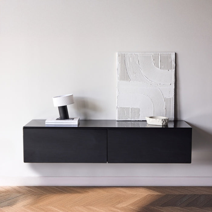 Fjôrd - Tv-meubel Zwart - 160x45x35cm - Fristad