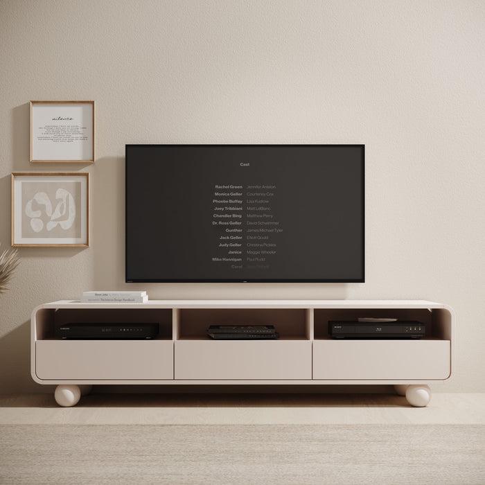 Meubella - Anobo - TV-Meubel - Beige - 180 cm