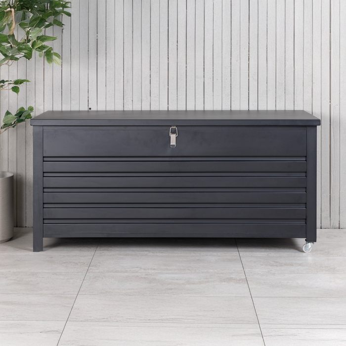 Fjôrd - Kussenbox Zwart Aluminium - 130x60x60cm - Elsa