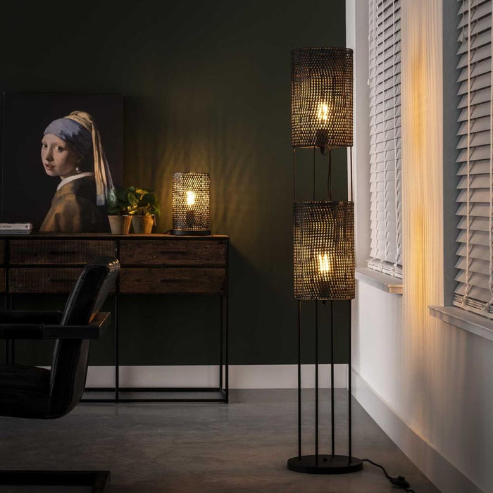 Giga Meubel - Tafellamp Zwart Metaal - 1-Lichts - Armor Tube