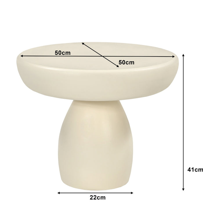 Brix - Salontafel Dune - Ivoor - MDF|Beton - 50 cm