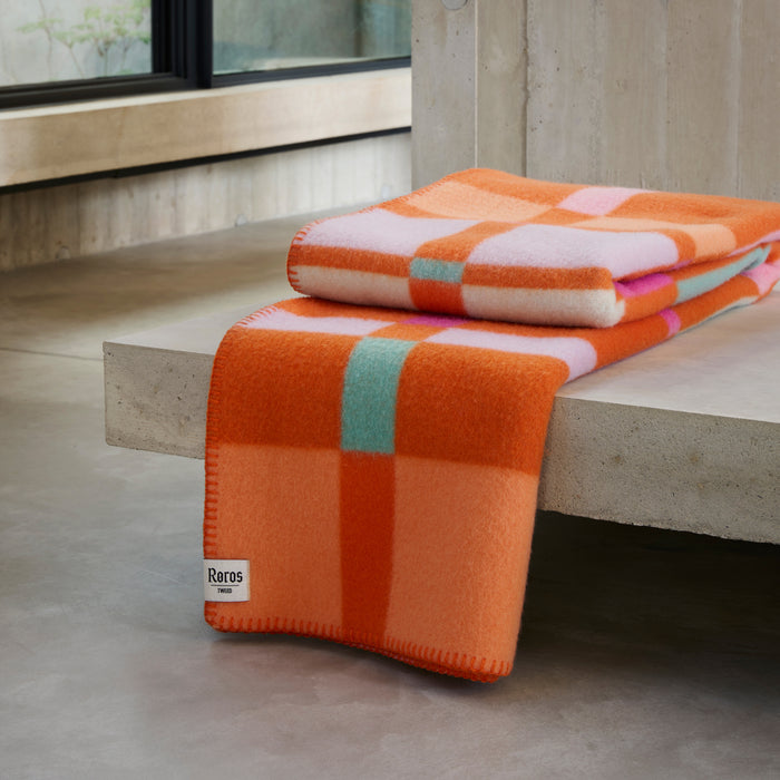 Røros Tweed City Plaid 100 x 135 cm - Oranje