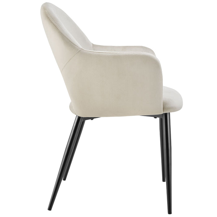 tectake® Eetkamerstoel Sachel, fluweellook, gestoffeerd, 120 kg