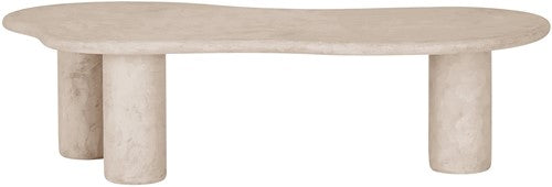 DTP Home Coffee table Curva SAND,35x130x69 cm, mortex