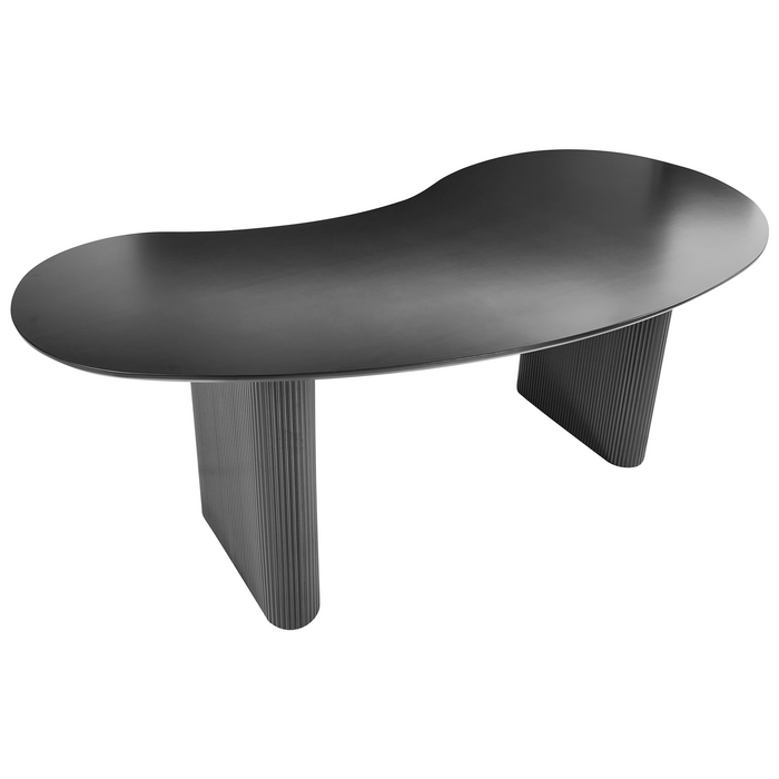 Beliani - PEERY - Ronde eettafel - Zwart - 198 x 93 cm - Hout