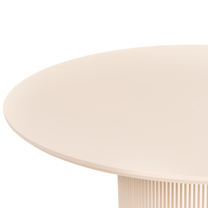 Beliani - NEWELL - Ronde eettafel - Lichtbeige - 120 cm - Hout