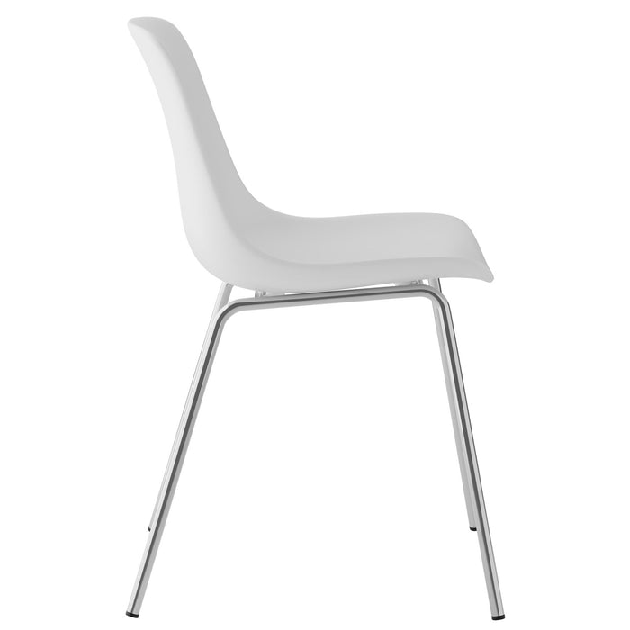 tectake® Kunststofstoelen Mave, ergonomisch, 120 kg - Set van 4