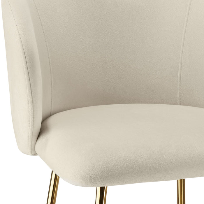 tectake® Barkruk Luana, met rugleuning, fluweellook - Set van 2