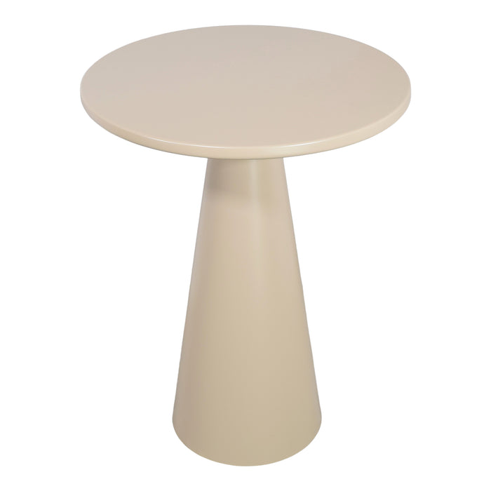 LOFT42 Bijzettafel Ferry trompetvoet - Metaal - Beige - 60x44