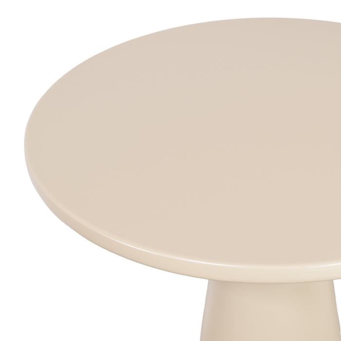 LOFT42 Bijzettafel Ferry trompetvoet - Metaal - Beige - 60x44