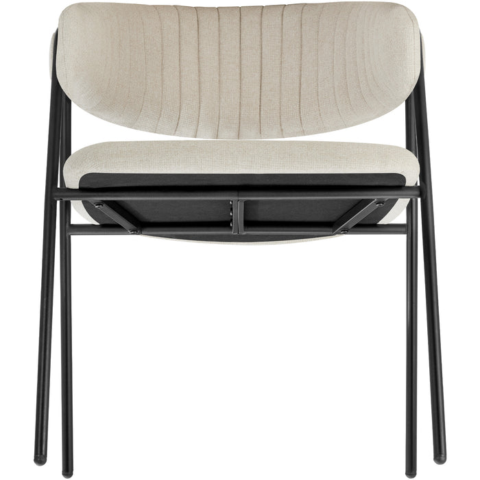 tectake® Eetkamerstoel Bedano, gestoffeerd, geweven stof, 150 kg