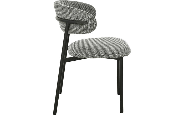 Goossens Eetkamerstoel Siem - Textiel zonder armleuning