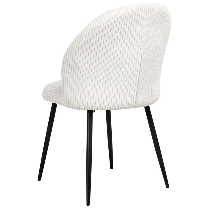 Beliani - ELOY - Eetkamerstoel set van 2 - Gebroken wit - Corduroy