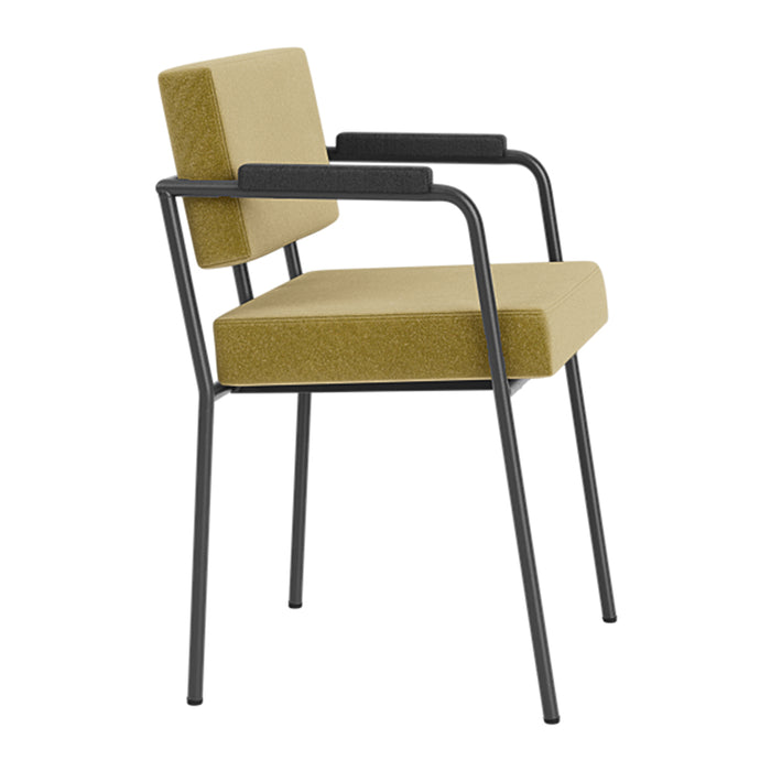 FÉST Monday Eetkamerstoel met Armleuning - Royal - Black / Pistache