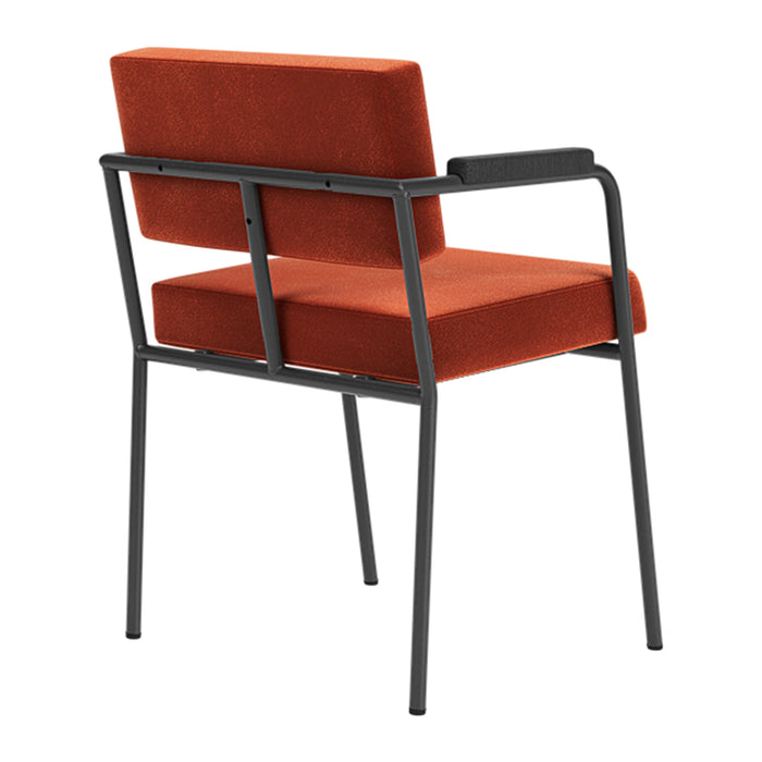 FÉST Monday Eetkamerstoel met Armleuning - Royal - Black / Saffron