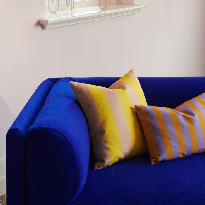 FÉST Stripes & Checks Sierkussen 30 x 45 cm - Orange / Purple