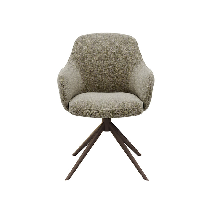 LABEL51 - Eetkamerstoel Bern - Mushroom Royal Boucle - Bronze Metal