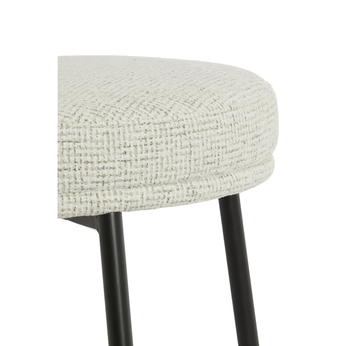 Light&living Eetkamerstoel 57x55x77 cm HARVIE crème+mat zwart