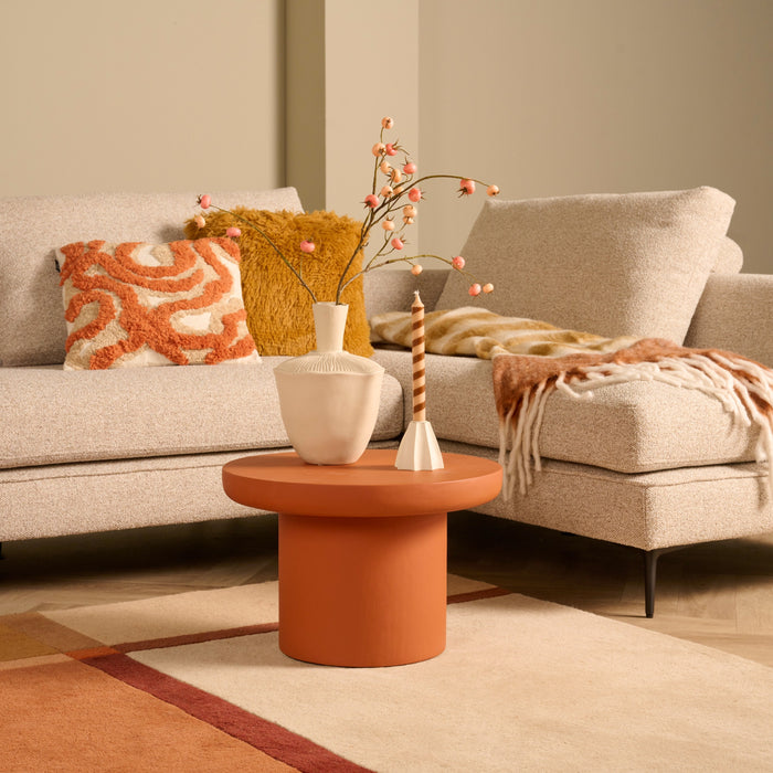 Bijzettafel Salzburg - Rood - MDF - 50x33x50cm (BxHxD)