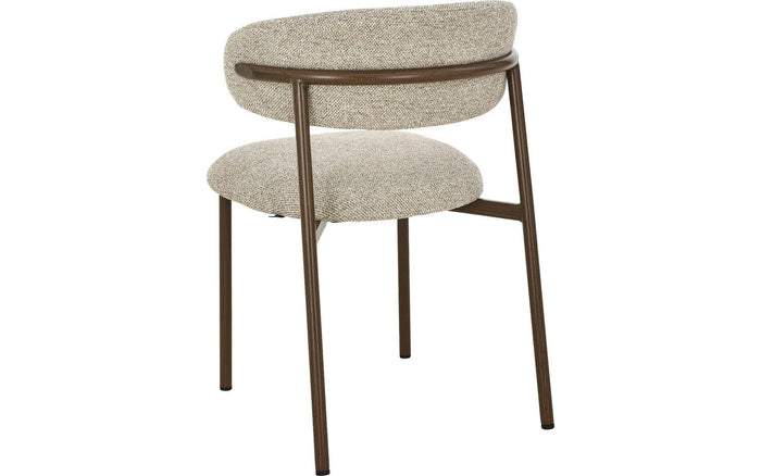 Goossens Eetkamerstoel Siem - Textiel zonder armleuning