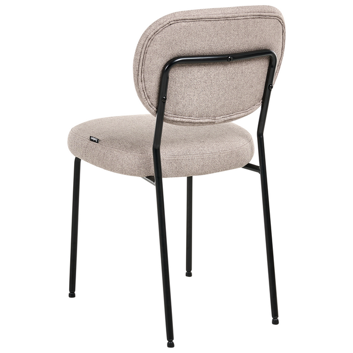 Beliani - LOLETA - Eetkamerstoel set van 2 - Lichtbruin - Stof