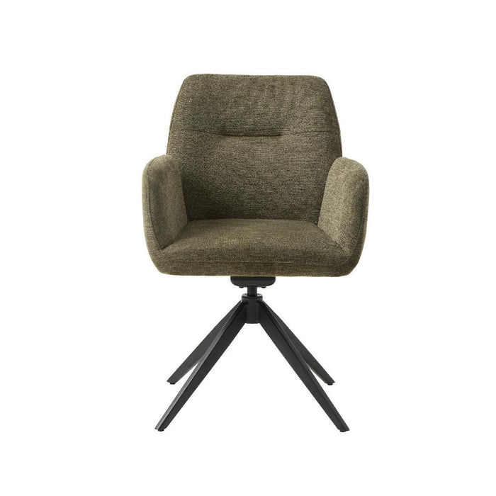 Nordic Home - Roxanne draaibare eetkamerstoel - groen