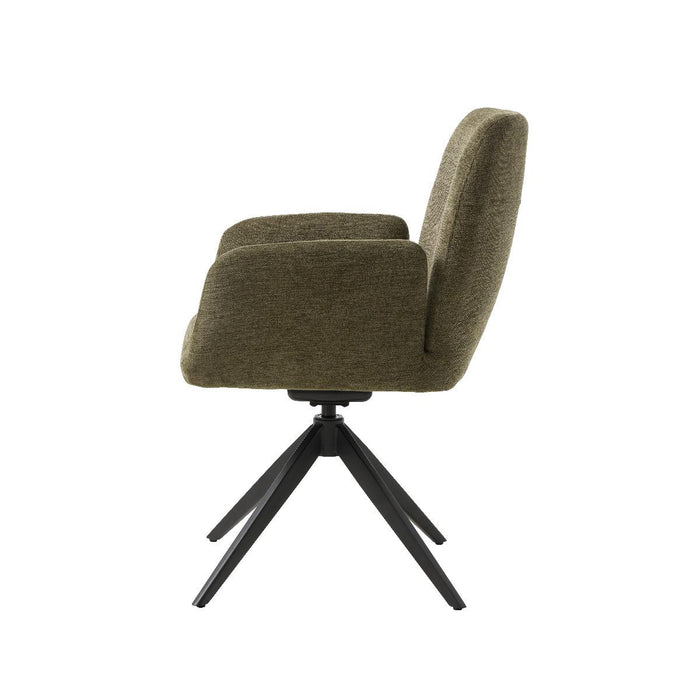 Nordic Home - Roxanne draaibare eetkamerstoel - groen