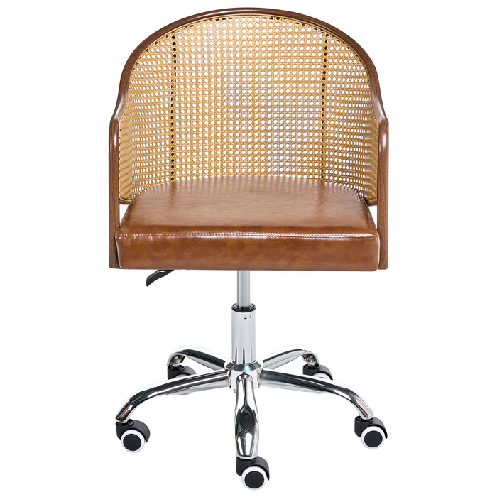 Beliani - REDDING - Bureaustoel - Bruin - Kunstleer