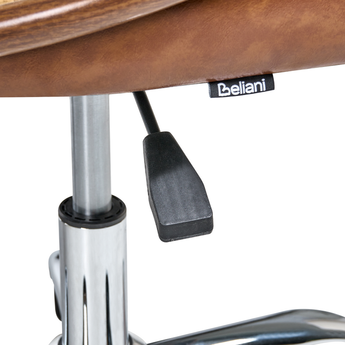 Beliani - REDDING - Bureaustoel - Bruin - Kunstleer