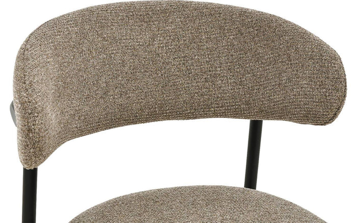 Goossens Eetkamerstoel Siem - Textiel zonder armleuning