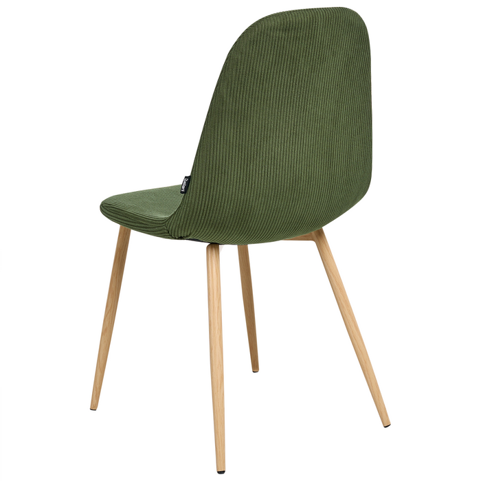 Beliani - HILDEN - Eetkamerstoel set van 2 - Groen - Corduroy