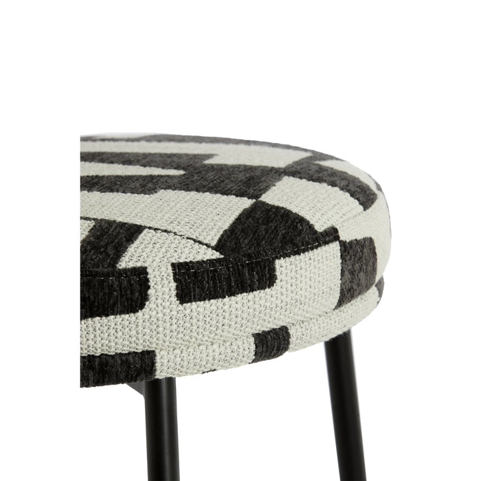 Light&living Barkruk 52,5x51x93 cm HARVIE crème-zwart+mat zwart