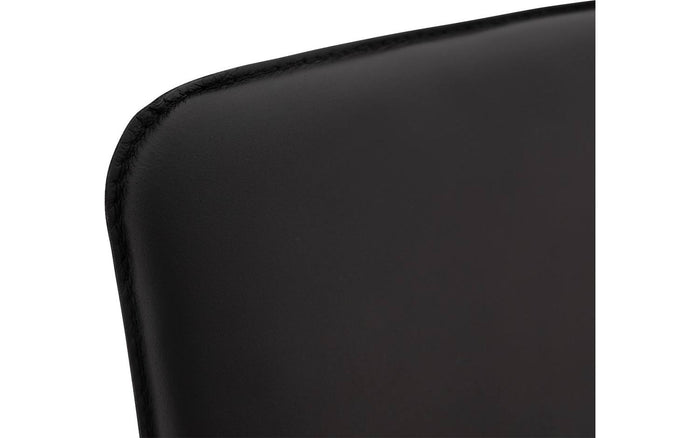 Goossens Barstoel Chaplin - grijs Leder met armleuning