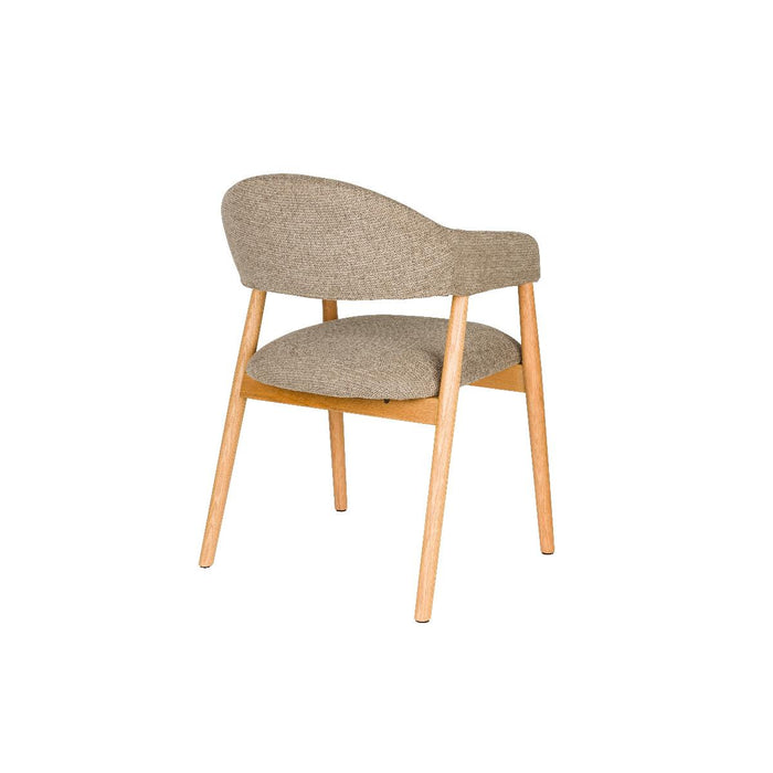 Puur Clay arm eetkamerstoel hout - donkerbruin