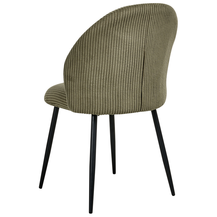 Beliani - ELOY - Eetkamerstoel set van 2 - Donkergroen - Corduroy