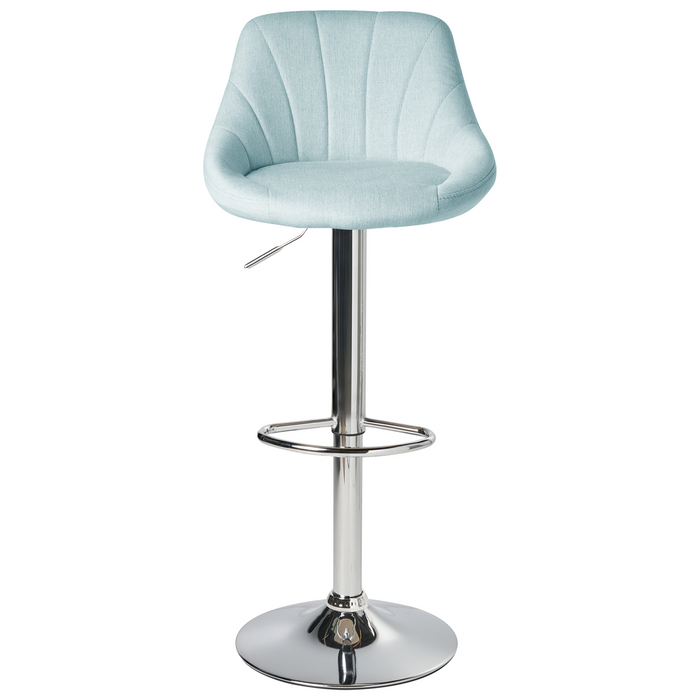 Beliani - LUCCA - Barkruk set van 2 - Lichtblauw - Stof