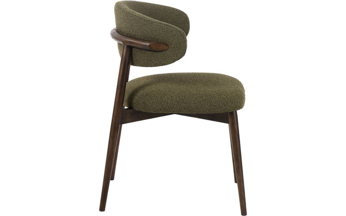 Goossens Eetkamerstoel Diede - Bouclé zonder armleuning