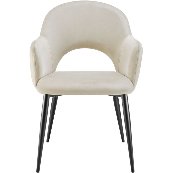 tectake® Eetkamerstoel Sachel, fluweellook, gestoffeerd, 120 kg