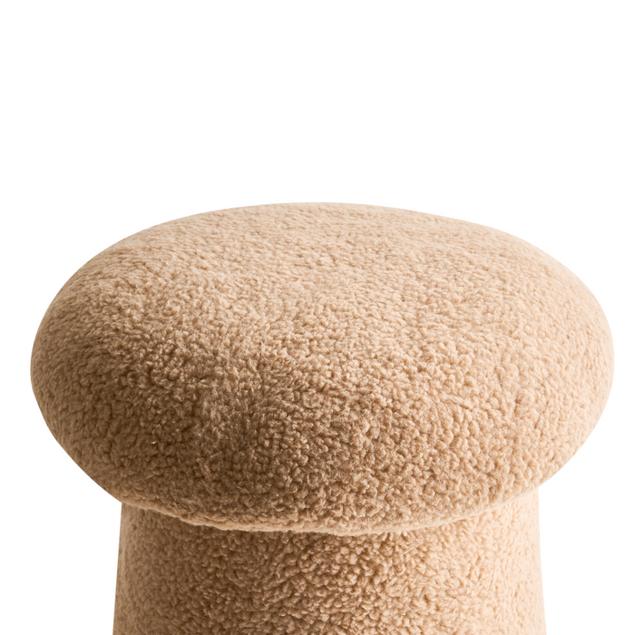 Beliani - EUFAULA - Poef - Beige - Bouclé