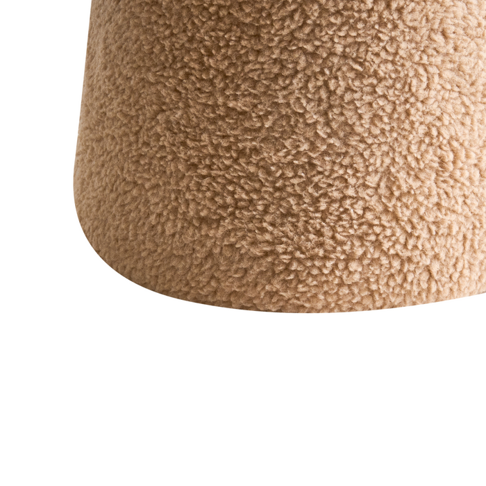 Beliani - EUFAULA - Poef - Beige - Bouclé