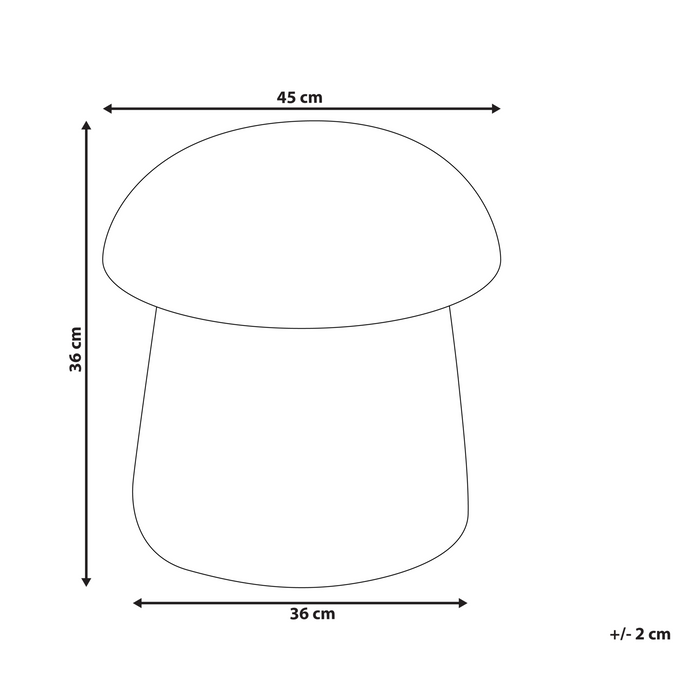 Beliani - EUFAULA - Poef - Beige - Bouclé