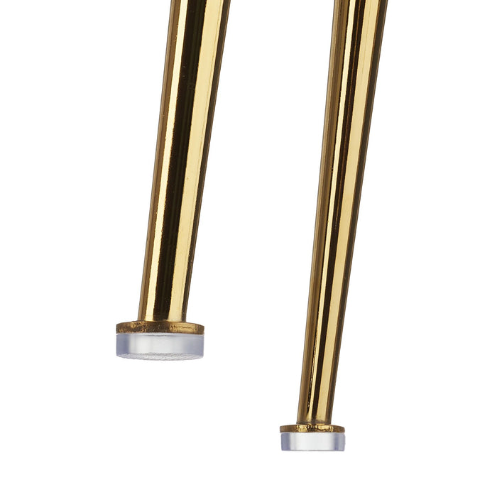 tectake® Barkruk Luana, met rugleuning, fluweellook - Set van 4