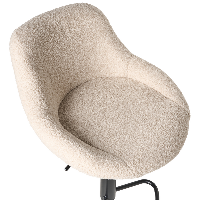 Beliani - MEDULIN - Barkruk set van 2 - Lichtbeige - Bouclé