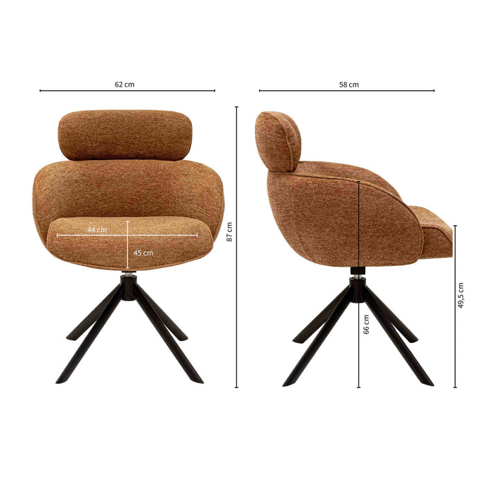 Kick draaistoel Kian - Terra