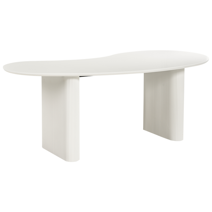 Beliani - PEERY - Ronde eettafel - Wit - 198 x 93 cm - Hout