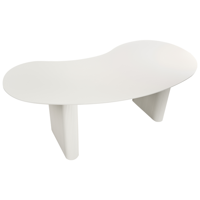 Beliani - PEERY - Ronde eettafel - Wit - 198 x 93 cm - Hout