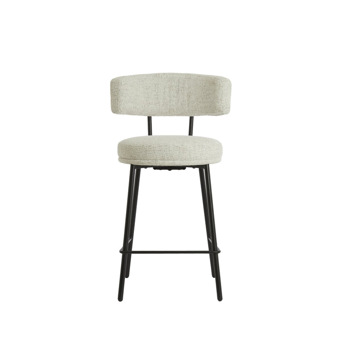 Light&living Barkruk 52,5x51x93 cm HARVIE crème+mat zwart